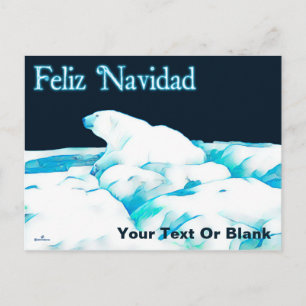 Eisbär - Feliz Navidad Feiertagspostkarte