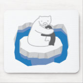 Eisbär-feste Umarmung Mousepad (Vorne)