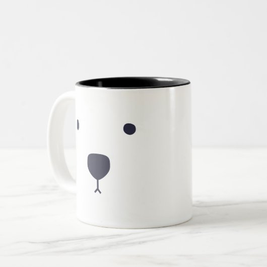 Eisbär-feste Umarmungen Zweifarbige Tasse (Vorderseite Links)