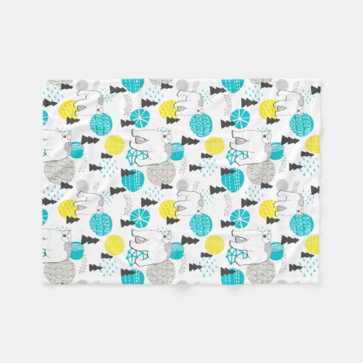 Eisbär Fleecedecke (Vorderseite (Horizontal))