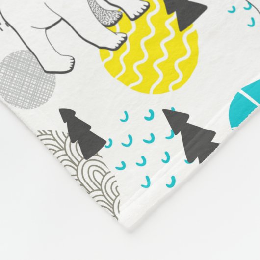 Eisbär Fleecedecke (Ecke)