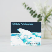 Eisbär - Fröhliche Weihnachten (Stehend Vorderseite)