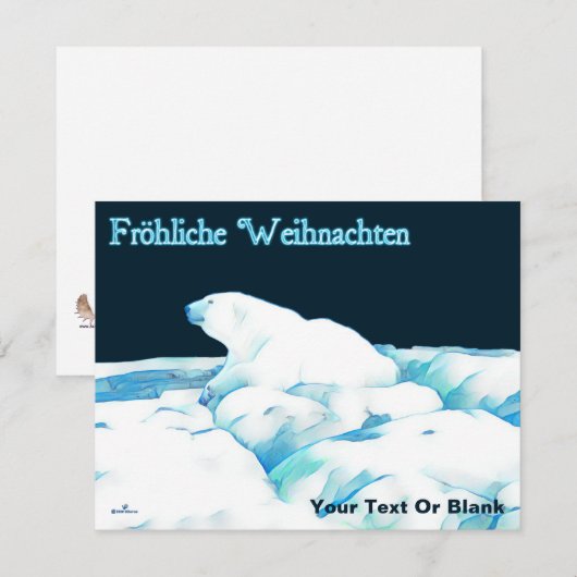 Eisbär - Fröhliche Weihnachten (Vorne/Hinten)