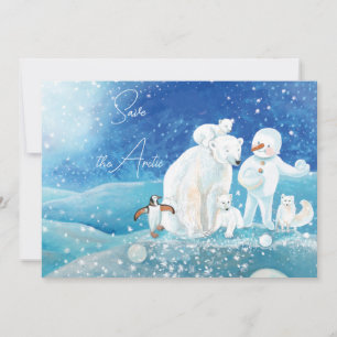 Eisbär, Fuchs, Pinguin und Schneemann retten die A Einladung