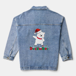 Eisbär fühlt sich freudig. jeansjacke