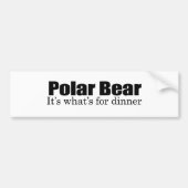 Eisbär für Abendessen Autoaufkleber (Vorne)