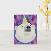 Eisbär-Geburtstags-Karte Karte (Gelbe Blume)