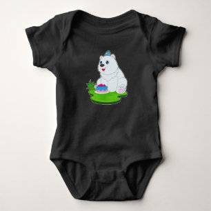 Eisbär-Geburtstagskuchen Baby Strampler