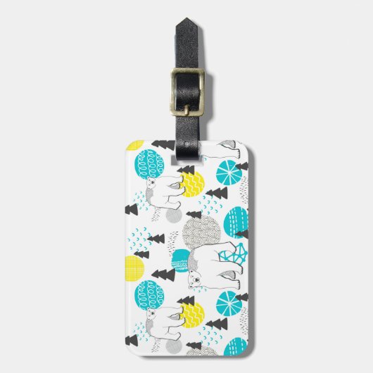 Eisbär Gepäckanhänger (Vorderseite vertikal)