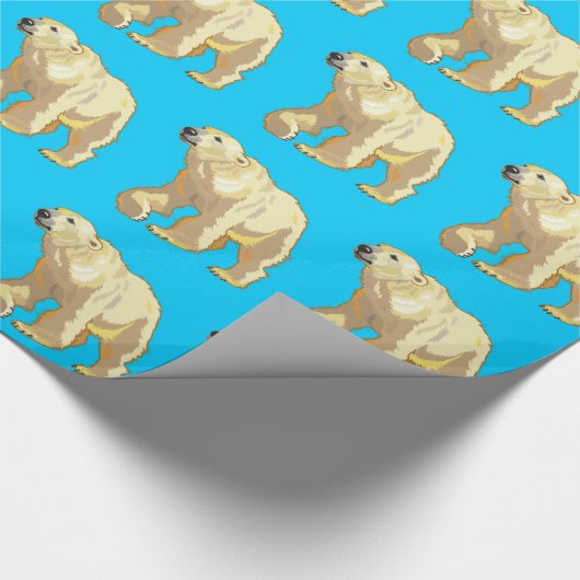 Eisbär Geschenkpapier (Ecke)
