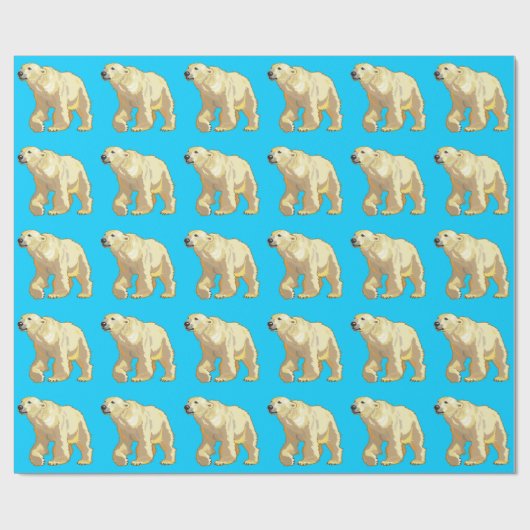 Eisbär Geschenkpapier (Flach)