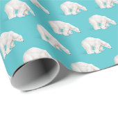 Eisbär Geschenkpapier (Rolleneckpunkt)