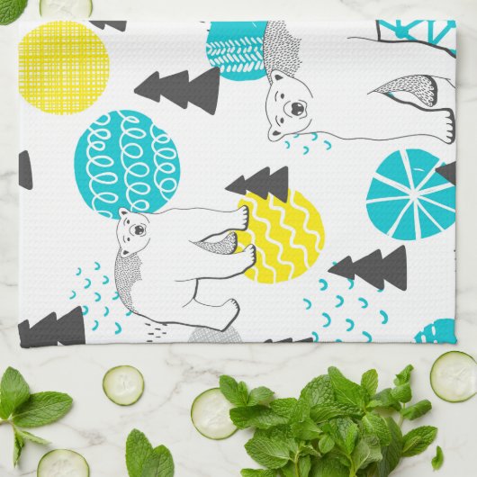 Eisbär Geschirrtuch (Gefaltet)