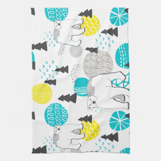 Eisbär Geschirrtuch (Vertikal)