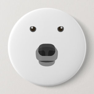 Eisbär-Gesichtskostüm Karneval Fantasie Kinder Button