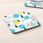 Eisbär Getränkeuntersetzer (Linke Seite)