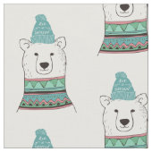 Eisbär-Gewebe Stoff (Nahaufnahme)