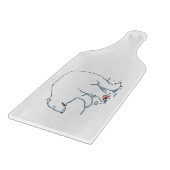 Eisbär Glas Paddle Schneidbrett Schneidebrett (Ecke)