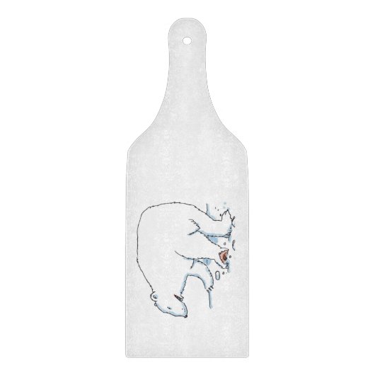 Eisbär Glas Paddle Schneidbrett Schneidebrett (Vorderseite)
