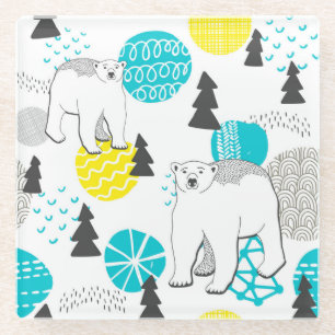 Eisbär Glasuntersetzer