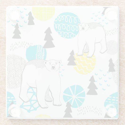 Eisbär Glasuntersetzer (Rückseite)