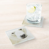 Eisbär Glasuntersetzer (Schrägansicht)