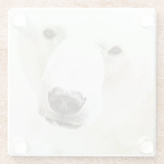 Eisbär Glasuntersetzer (Rückseite)