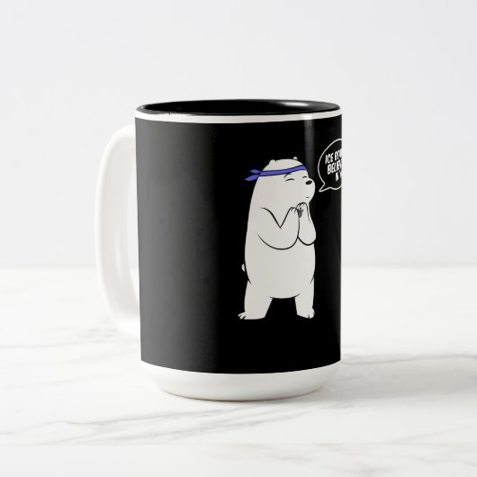 Eisbär glaubt an dich, dass der Eisbär lange Zeit Zweifarbige Tasse (Vorderseite Links)