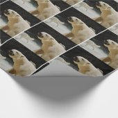 Eisbär-Grinsen Geschenkpapier (Ecke)