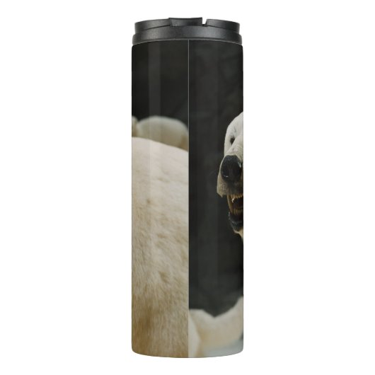 Eisbär-Grinsen Thermosbecher (Rückseite)
