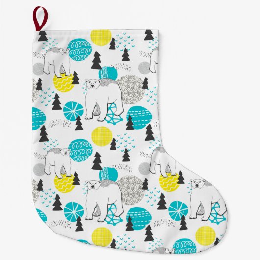 Eisbär Großer Weihnachtsstrumpf (Vorderseite)