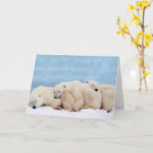 Eisbär-Gruß-Karte Karte (Gelbe Blume)