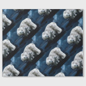 Eisbär - Halber Brick Geschenkpapier (Flach)