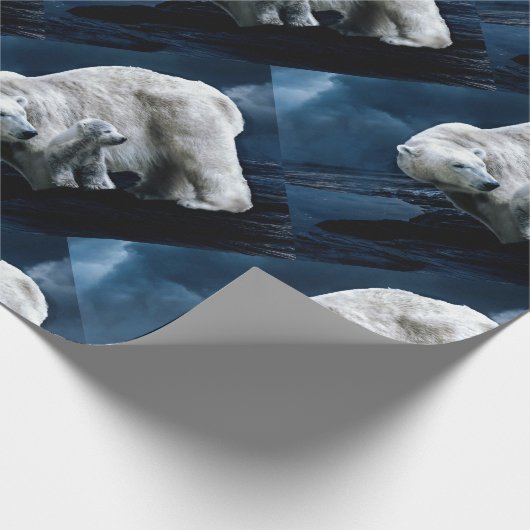 Eisbär - Halber Brick Geschenkpapier (Ecke)