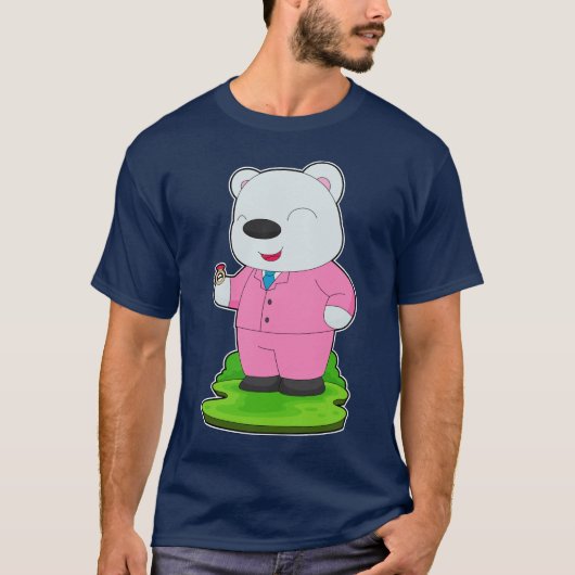 Eisbär Hochzeitsring T-Shirt (Vorderseite)