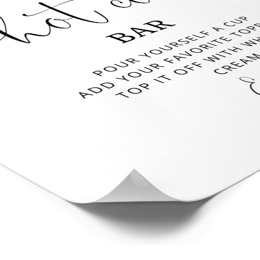 Eisbär Hot Kakao Bar Poster (Ecke)