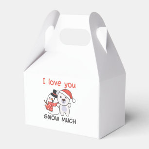 Eisbär I Liebe Sie Schnee viel Schneemann Pub Geschenkschachtel