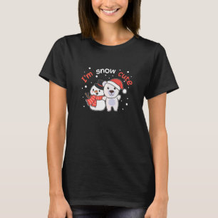 Eisbär Ich bin Schnee Süßer Schneemann Schnee Pun T-Shirt