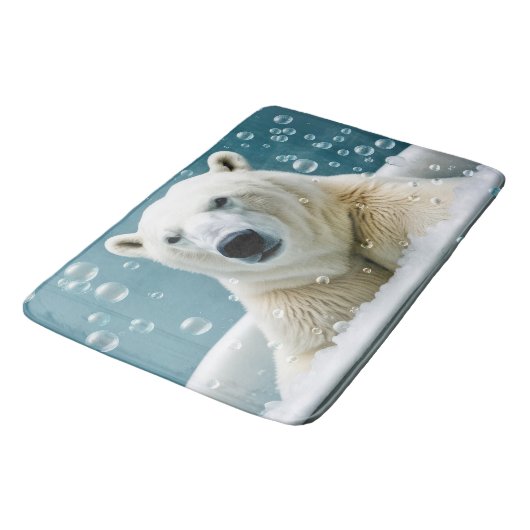 Eisbär im Baden Badematte (Schrägansicht)