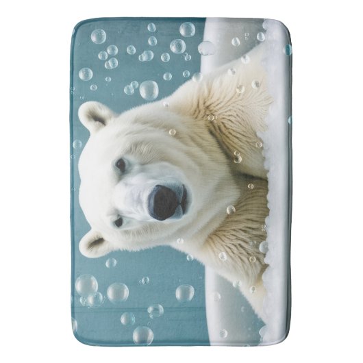 Eisbär im Baden Badematte (Vorderseite Vertikal)