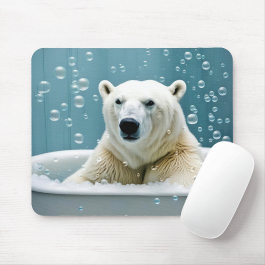 Eisbär im Baden Mousepad (Mit Mouse)