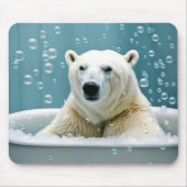 Eisbär im Baden Mousepad (Vorne)