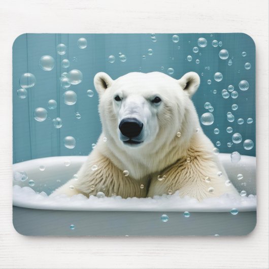 Eisbär im Baden Mousepad (Vorne)
