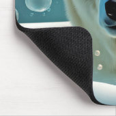 Eisbär im Baden Mousepad (Ecke)