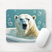Eisbär im Baden