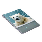 Eisbär im Baden Notizblock (Rechte Seite)