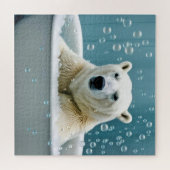 Eisbär im Baden Puzzle (Horizontal)