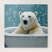 Eisbär im Baden Puzzle (Vertikal)