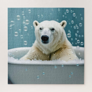 Eisbär im Baden Puzzle