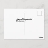 Eisbär im Schnee mit herzförmigem Schneeball Postkarte (Rückseite)